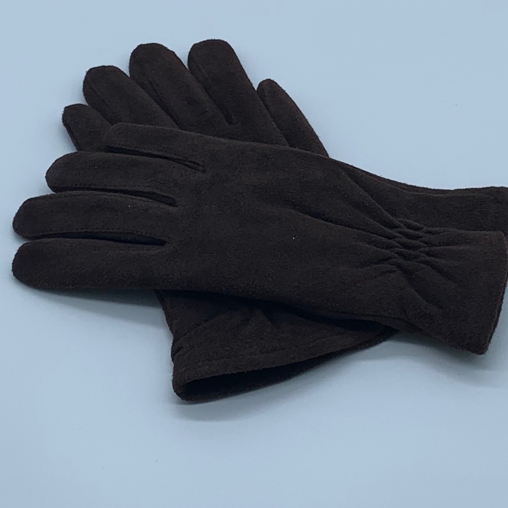GATES DARK BROWN SUEDE WOMENS GLOVES